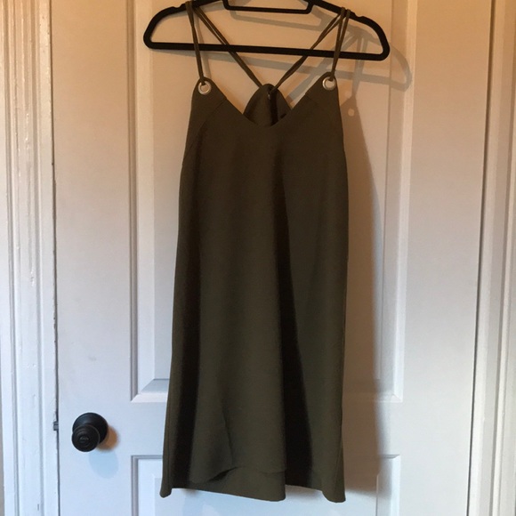 Olive green mini dress - Picture 3 of 6